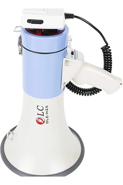 DLC Loudspeaker Megaphone – Portable Voice Amplifier White/Blue