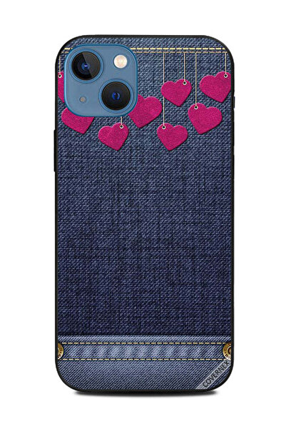 Covernex غطاء حماية لهاتف Apple iPhone 13 برسومات قلوب وردية معلقة على الجينز