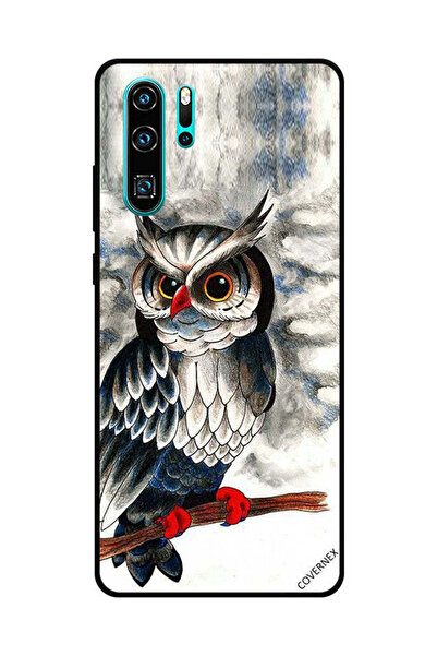 Covernex غطاء حماية لهاتف هواوي بي 30 برو - رسمة بومة فنية
