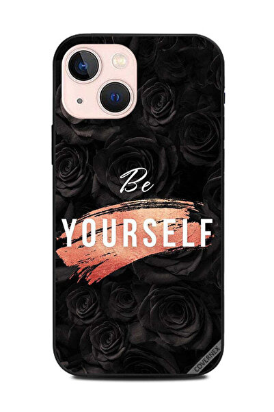Covernex غطاء حماية لهاتف أبل آيفون 13 ميني - كن نفسك - ورود سوداء
