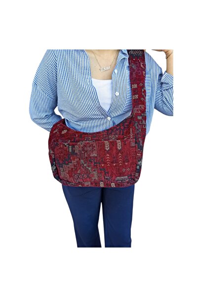 HHKARTS Red Ethnic Crossbody Bag