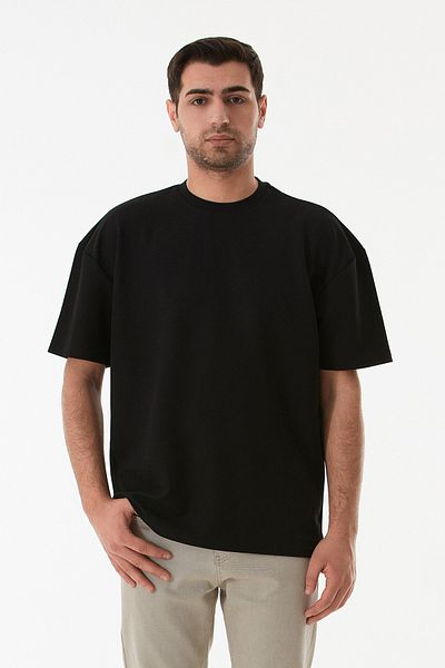 Fulla Moda Basic T-shirt με Γιακά Crew