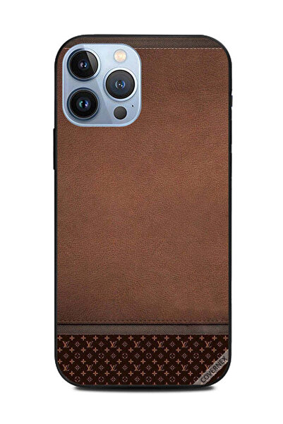 Covernex غطاء حماية لهاتف Apple iPhone 13 Pro Max بنمط جلدي بني داكن