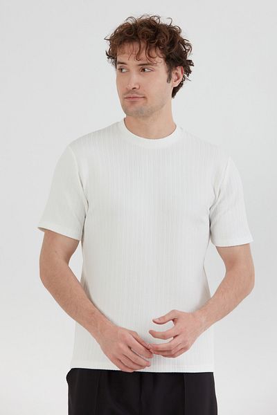 Fulla Moda Patterned Crew Neck T-shirt