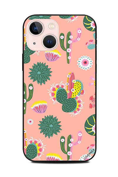 Covernex غطاء حماية لهاتف أبل آيفون 13 ميني - زهور خضراء