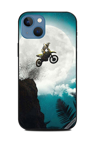 Covernex غطاء حماية لهاتف Apple iPhone 13 - رحلة إلى القمر على دراجة