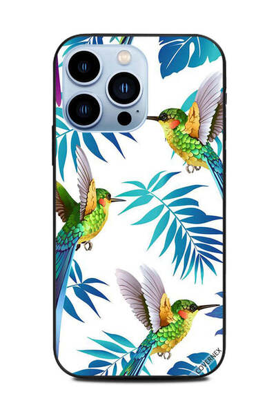 Covernex غطاء حماية لهاتف Apple iPhone 13 Pro - طيور لطيفة وأوراق كبيرة