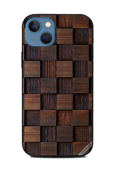 Covernex غطاء حماية لهاتف Apple iPhone 13 مربعات من الخشب