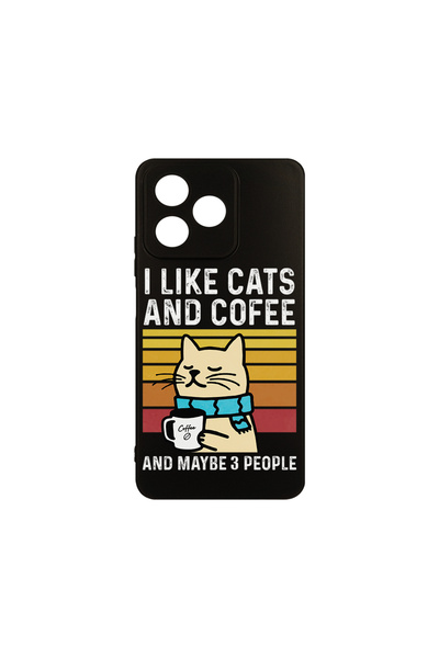 bestcase ® Husa Slim Silicon pentru Xiaomi Redmi 13, Cats And Cofee, 1923377 ...
