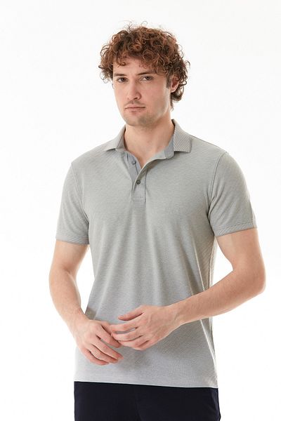 Fulla Moda Μπλουζάκι με μοτίβο Slim Fit Polo Collar