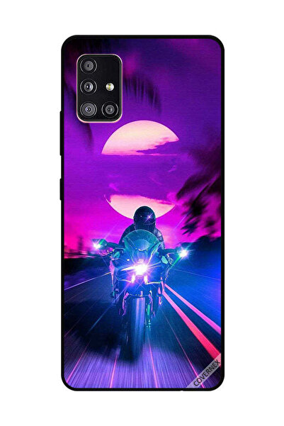 Covernex غطاء حماية لهاتف سامسونج جالاكسي A51 راكب الدراجة النارية يترك القمر...