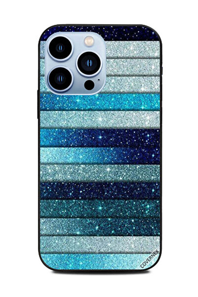 Covernex غطاء حماية لهاتف Apple iPhone 13 Pro بشرائط لامعة زرقاء