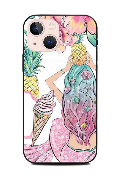 Covernex غطاء حماية لهاتف Apple iPhone 13 Mini فتاة يونيكورن تحمل أناناسًا عل...