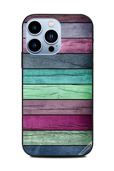 Covernex غطاء حماية لهاتف Apple iPhone 13 Pro بنمط خشبي ملون داكن