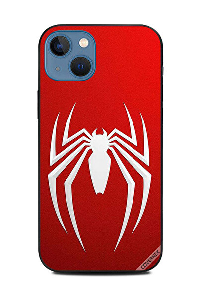 Covernex غطاء حماية لهاتف Apple iPhone 13 - خلفية حمراء عنكبوتية