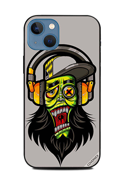 Covernex غطاء حماية لهاتف Apple iPhone 13 رجل ملتح يستمع إلى الموسيقى