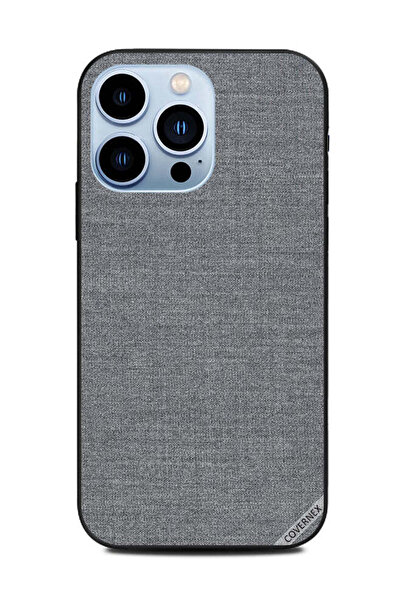 Covernex غطاء حماية لجهاز Apple iPhone 13 Pro بنمط قماش رمادي