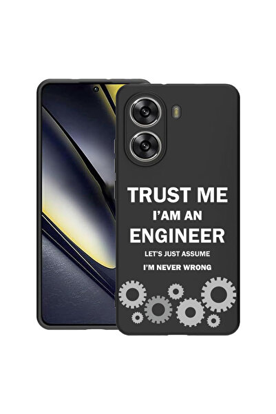 bestcase ® Husă Slim Silicon pentru Poco X7 Pro, Crede-mă, sunt inginer, 1992...