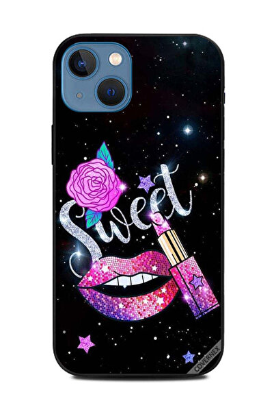 Covernex غطاء حماية لهاتف Apple iPhone 13 - شفاه وردية حلوة وأحمر شفاه