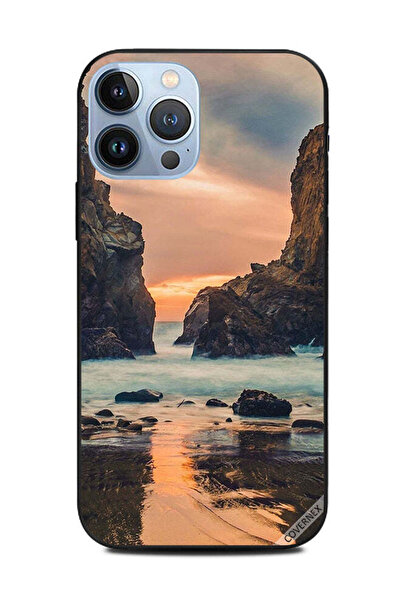Covernex غطاء حماية لهاتف Apple iPhone 13 Pro Max منظر صباحي للبحر في التلال