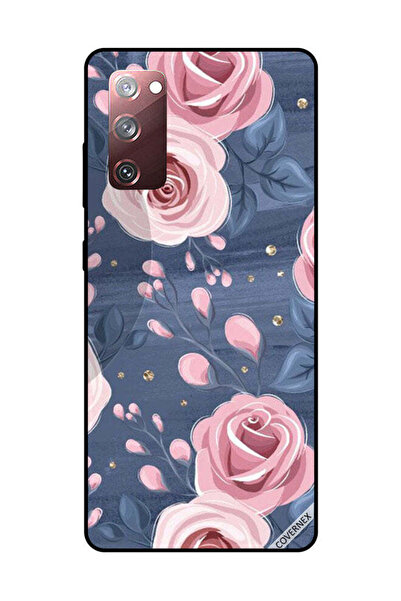 Covernex غطاء حماية لهاتف سامسونج جالاكسي S20 FE بنقشة ورود وردية وأوراق رماد...