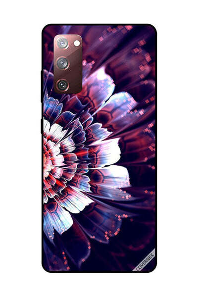 Covernex غطاء حماية لهاتف سامسونج جالاكسي S20 FE مع زهرة كبيرة منعكسة على الج...