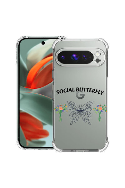 bestcase ® Carcasă antișoc pentru Google Pixel 9 Pro, Social Butterfly, 18286...