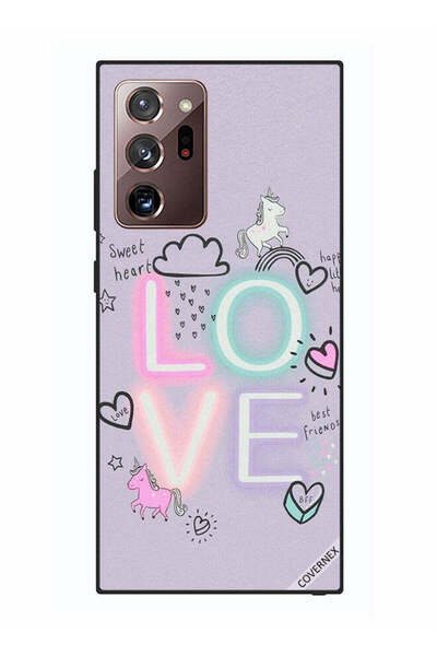 Covernex غطاء حماية لهاتف سامسونج جالكسي نوت 20 ألترا - قلب حلو، حب، يونيكورن
