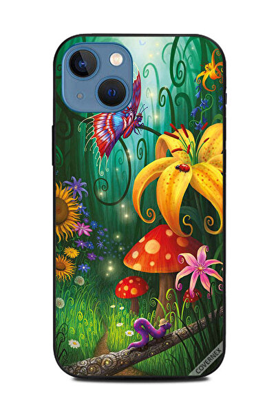 Covernex غطاء حماية لهاتف أبل آيفون 13 - حشرات لطيفة في حديقة الزهور