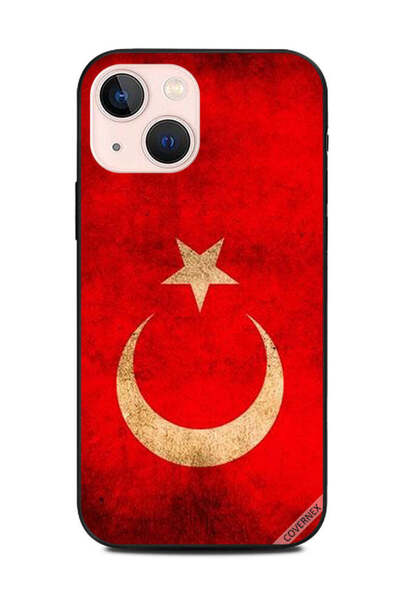 Covernex غطاء حماية لهاتف Apple iPhone 13 Mini بطبعة علم تركيا العتيق