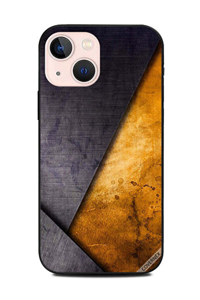 Covernex غطاء حماية لهاتف Apple iPhone 13 Mini بنمط عتيق أصفر وأسود