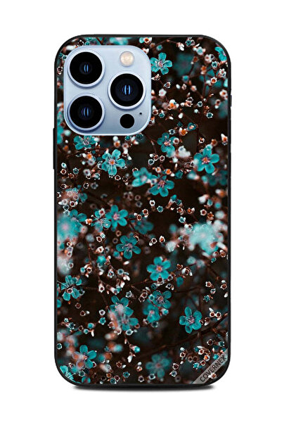 Covernex غطاء حماية لهاتف Apple iPhone 13 Pro زهور زرقاء صغيرة على الأشجار