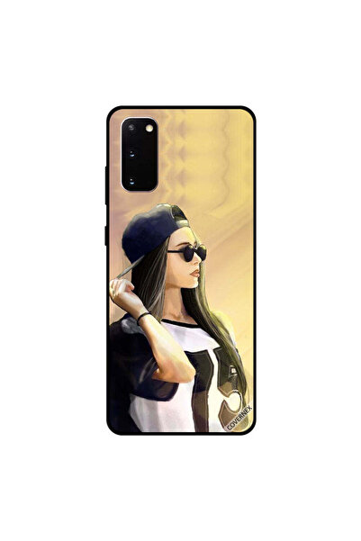 Covernex غطاء حماية لهاتف سامسونج جالكسي S20 بطبعة فتاة لطيفة ونظارات سوداء