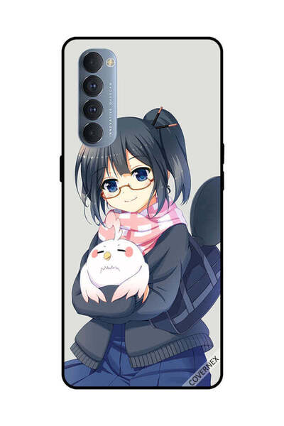 Covernex غطاء حماية لهاتف Oppo Reno 4 Pro فتاة تحمل حيوانًا أليفًا