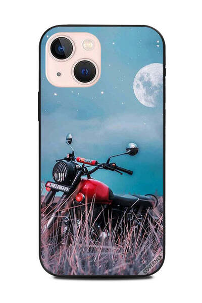 Covernex غطاء حماية لهاتف Apple iPhone 13 Mini أحمر دراجة وقمر