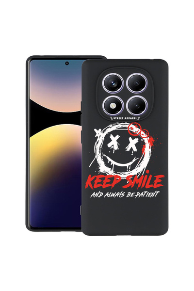 bestcase ® Husa Slim Silicon pentru Xiaomi Redmi Note 14 Pro Plus, Keep Smile...