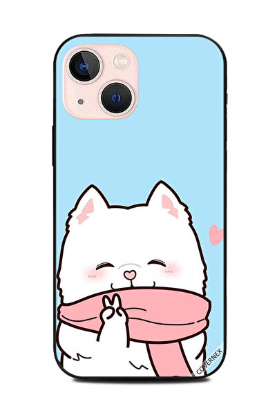 Covernex غطاء حماية لهاتف Apple iPhone 13 Mini قطة تصنع علامة النصر