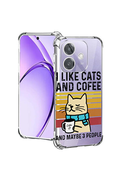 bestcase ® Carcasă antișoc pentru OPPO A60 5G / A40, Pisici și cafea, 1997853...