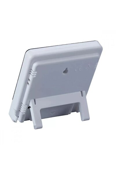 OEM Digital Thermometer Hygrometer with Clock, LCD Screen, White