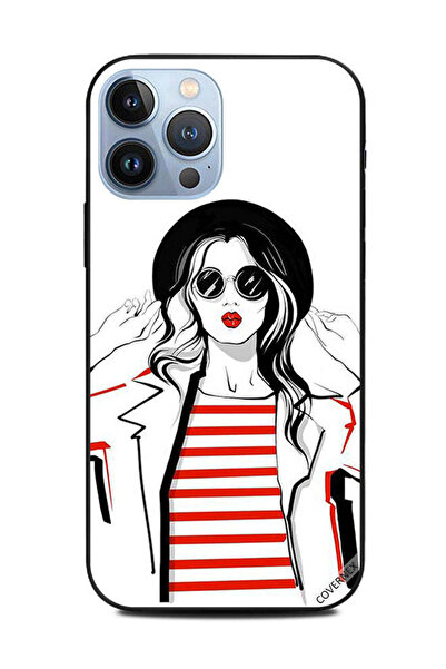 Covernex غطاء حماية لهاتف أبل آيفون 13 برو ماكس، قميص مخطط باللون الأحمر لفتا...