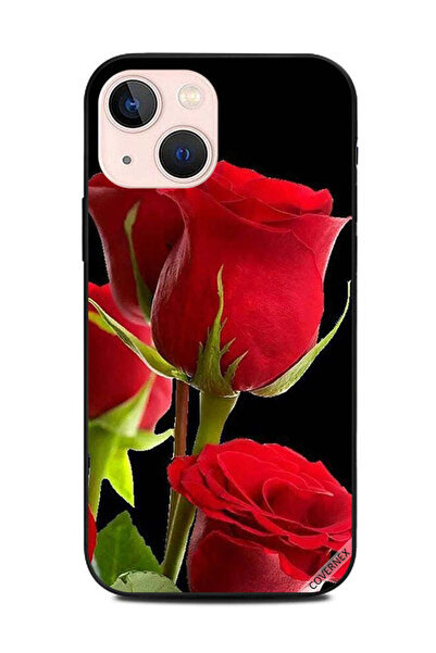 Covernex غطاء حماية لهاتف أبل آيفون 13 ميني - ورود حمراء