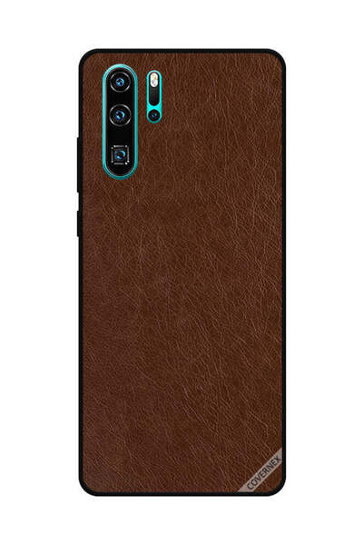 Covernex غطاء حماية لهاتف هواوي بي 30 برو بنقشة جلد بني داكن