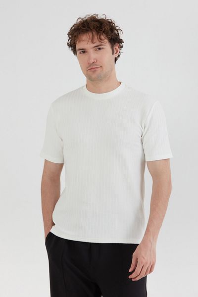 Fulla Moda Patterned Crew Neck T-shirt