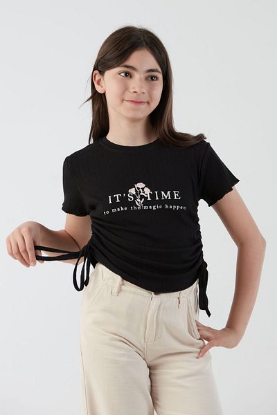 Fulla Moda Κοριτσίστικη μπλούζα με στάμπα It`s Time