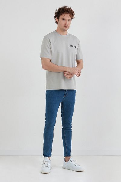 Fulla Moda Μπλουζάκι με λαιμόκοψη με ανάγλυφο κείμενο