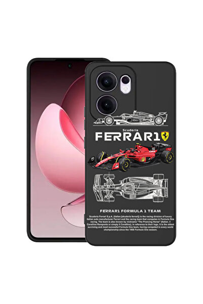 bestcase ® Husa Slim Silicon pentru OPPO Reno13 F / Reno13 FS, Ferrari Scuder...