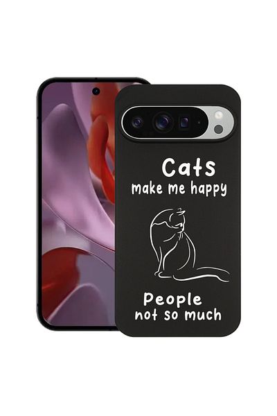 bestcase ® Slim Silicon Case For Google Pixel 10 Pro XL, Cats And People, 2036426 B 1852