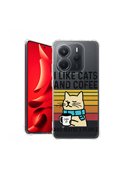 bestcase ® Удароустойчив калъф за Xiaomi Redmi Note 14 5G, Котки и кафе, 1938...