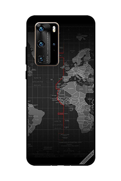 Covernex غطاء حماية لهاتف هواوي بي 40 برو بطبعة حدود المحيط