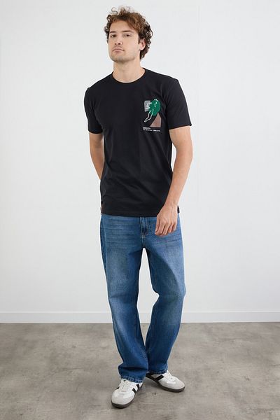 Fulla Moda Κεντημένο T-Shirt με λαιμόκοψη